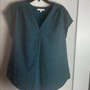 Barely Worn, emerald polka dot top